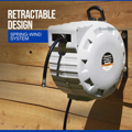 Picture of Strongway Retractable Garden Hose Reel | With 5/8 In. Dia x 80 Ft. Hose | Wall Mount