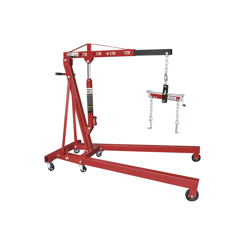 Strongway | Hydraulic Engine Hoist with Load Leveler | 2-Ton Capacity ...