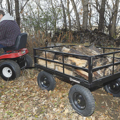 Picture of Strongway Steel Cart |1500-Lb. Capacity | 52 In. L x 34.7 In. W x 30.5 In. H|16-In. Pneumatic Tires