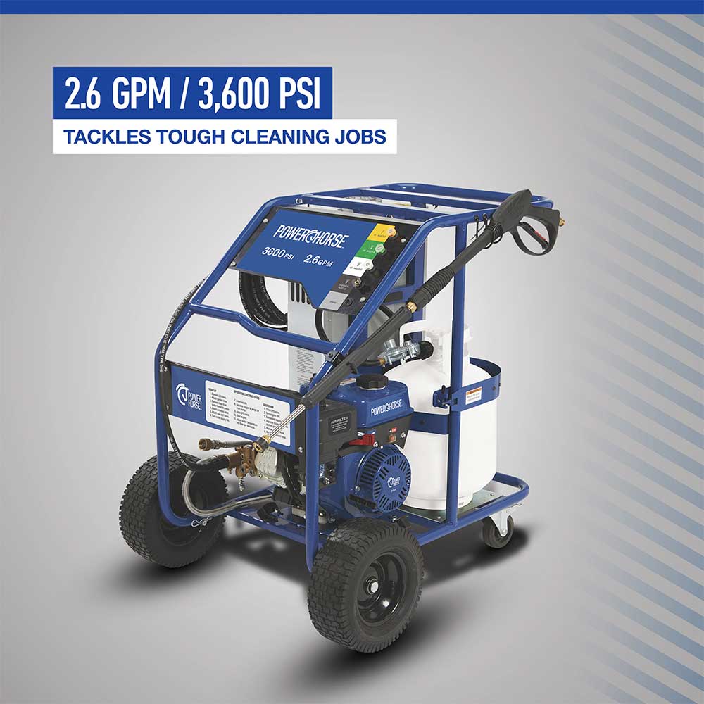 Powerhorse Hot Water Pressure Washer | 3,600 PSI | 2.6 GPM