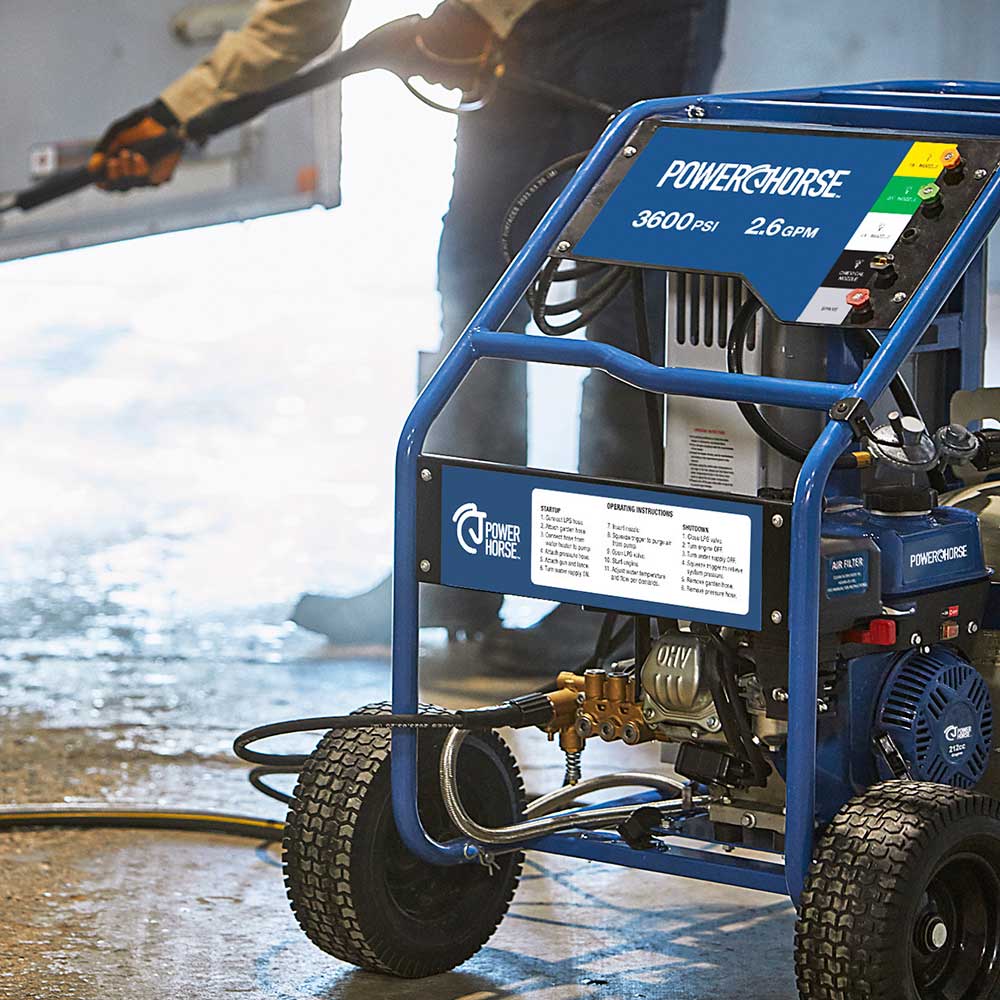 Powerhorse Hot Water Pressure Washer | 3,600 PSI | 2.6 GPM