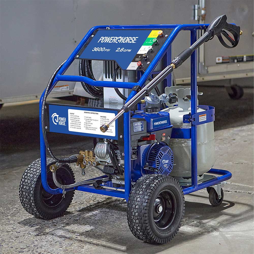 Powerhorse Hot Water Pressure Washer | 3,600 PSI | 2.6 GPM