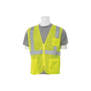 Picture of Delta Plus Safety Vest | Hi-Viz Lime | 2X | Type R | Class 2 Economy Mesh Zip Front With Pockets