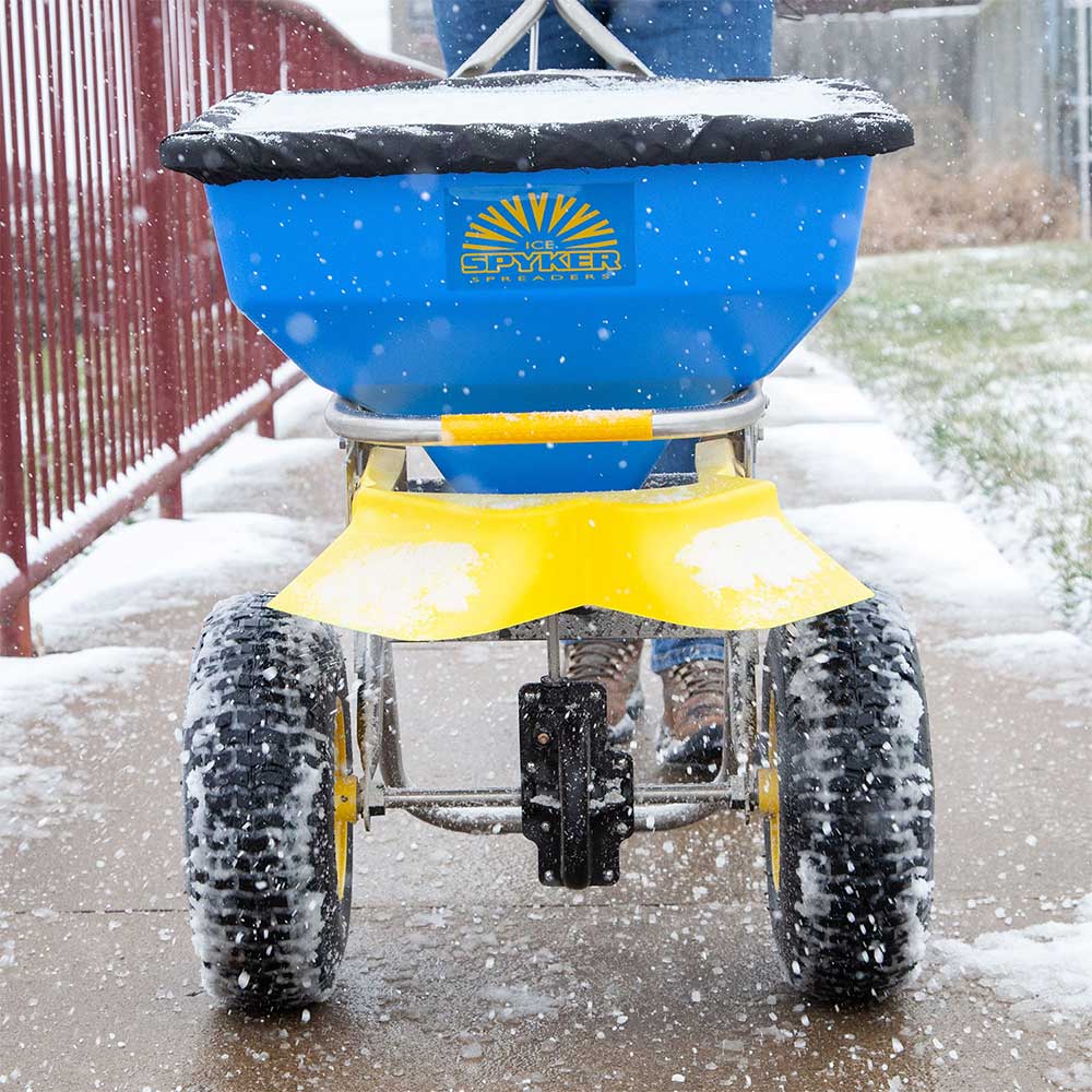Spyker Commercial Push Spreader | ICE | Stainless Steel | 13-In. Wheel ...