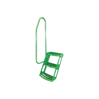 Picture of K&M Mfg Step Kit for John Deere Regular Series Tractors | 3-Step Unit | Bolt-On Design | LH | Green