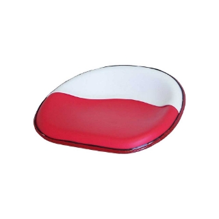Picture of Uni Pro International Harvester HM Pan Seat | 4-Bolt Mount Pattern | Red & White Vinyl