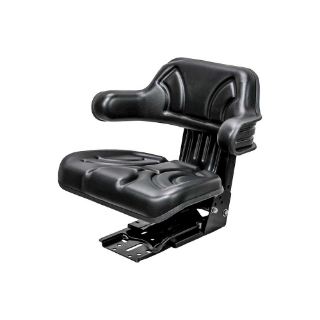 Picture of Uni Pro | Low Profile Seat and Mechanical Suspension | Wraparound Backrest | Black Vinyl | 8780