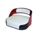 Picture of Uni Pro International Harvester 560 Deluxe Seat Assembly | Fits 460/560/660 | Black & White Vinyl
