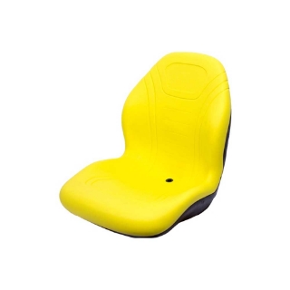 Picture of Uni Pro 129 Bucket Seat Kit | With Hinge Bracket for John Deere Mowers & Skid Steers | Yellow Vinyl