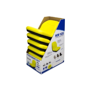 Picture of Uni Pro 125 Bucket Seat Display Box | 1 Display Stand & 5 Yellow Vinyl Seats