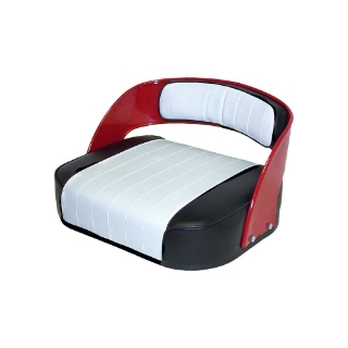 Picture of Uni Pro International Harvester 560 Deluxe Seat Assembly | Original | Pleated Black & White Vinyl