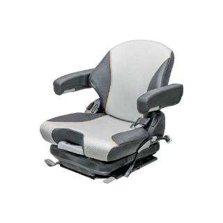 Picture of Uni Pro Big Dog Diablo/Hustler Super Z Mower Mechanical Suspension Seat | Black/Silver Vinyl