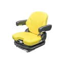 Picture of Uni Pro 136 Air Suspension Seat | 12-Volt | With Armrests & Seat Belt | Yellow Vinyl