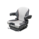 Picture of Uni Pro 138 Mechanical Suspension Seat | Black/Silver Vinyl with Orange Piping