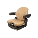Picture of Uni Pro 136 Air Suspension Seat | 12-Volt | With Armrests | Brown Vinyl