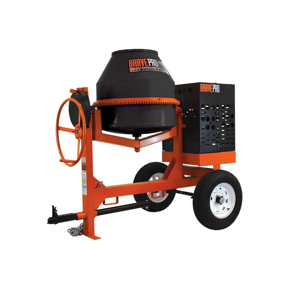 Brave Concrete Mixer | 9 Cu. Ft. | Poly Drum | Honda GX270