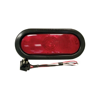 Picture of K&M Mfg Oval Stop-Turn-Tail Red Light | Pack of 6