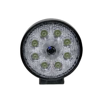 Show details for K&M Mfg LED Flood Work Light | 5.39-In. | Round | Built-In Backup Camera Picture of K&M Mfg LED Flood Work Light | 5.39-In. | Round | Built-In Backup Camera
