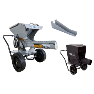 Picture of Mud Mixer Portable Concrete Mixer Promotion W/ Chute Extension & All Weather Cover