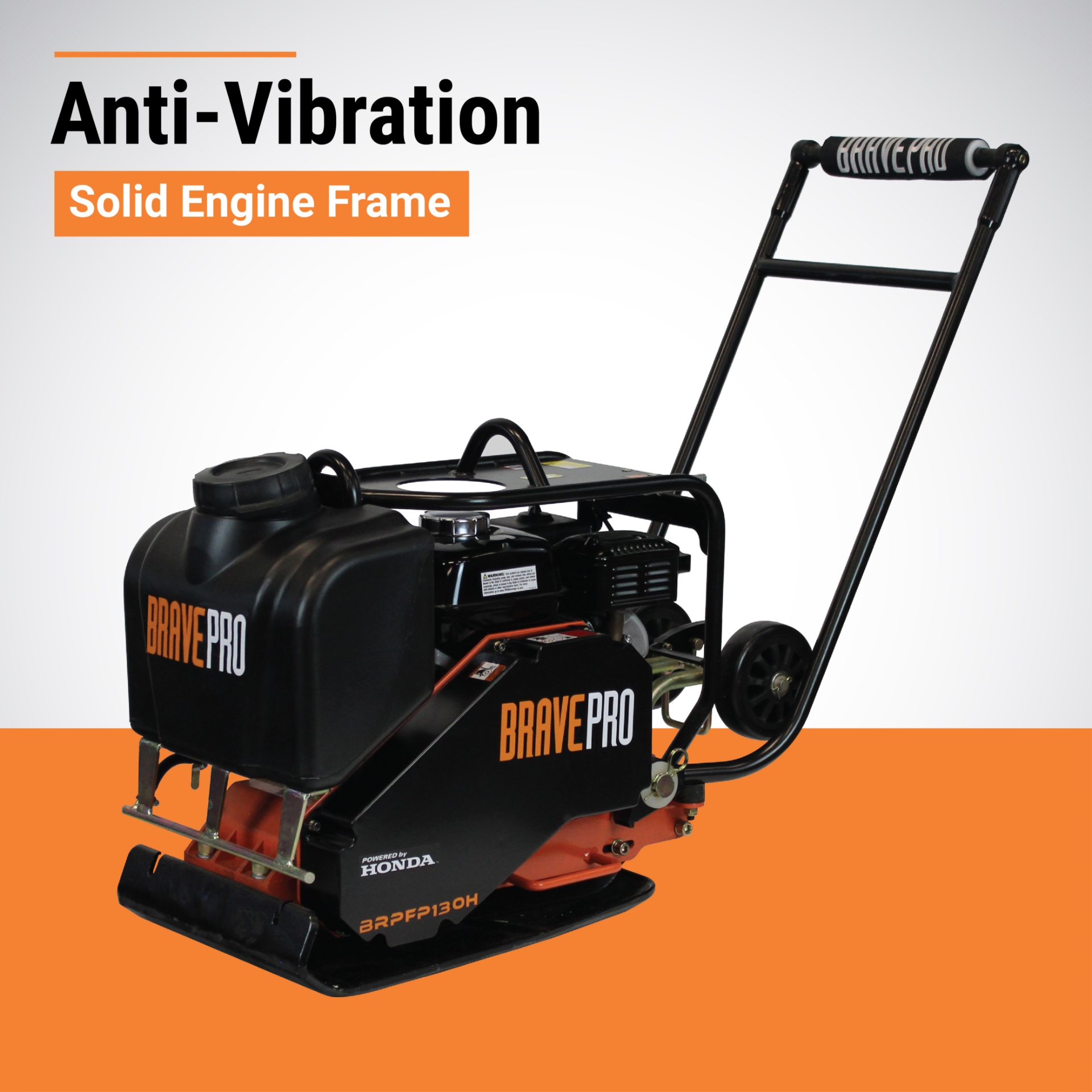 Brave Forward Plate Compactor | 16 in. | Honda GX160 | BRPFP130H
