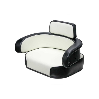 Picture of Uni Pro International Harvester 806 3-Piece Seat Cushion Kit | Black & White Vinyl