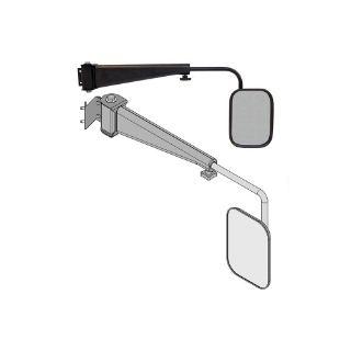 Picture of K&M Mfg Mirror Kit for John Deere 9000 Series 4WD Tractors | Right-Hand | Black Powder Coat