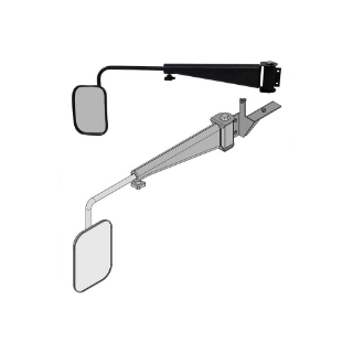 Picture of K&M Mfg Mirror Kit for Buhler-Versatile/New Holland-Ford Genesis Series Tractors | Left-Hand | Black