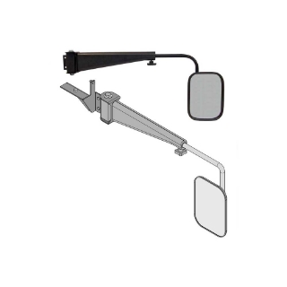 Picture of K&M Mfg Mirror Kit for Buhler-Versatile/New Holland-Ford Genesis Series Tractor | Right-Hand | Black