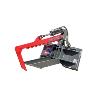 Picture of GreyWolf Rock Devil Attachment for Skid Steer Loaders | Gray/Red Powder Coat