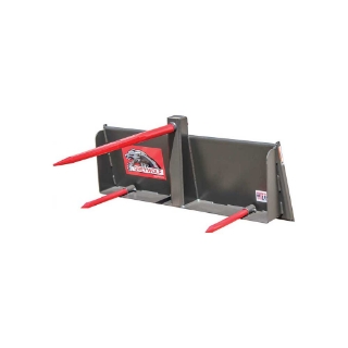 Picture of GreyWolf Bale Spear Attachment for Skid Steer Loaders | Gray/Red Powder Coat
