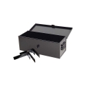 Picture of K&M Mfg #20 Toolbox & Mounting Brackets Kit | 21-In. x 8-In. x 7-In. | Black Powder Coat