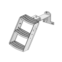 Picture of K&M Mfg Step Kit for John Deere Hinson Series Tractors | 3-Step Unit | Left-Hand | Green