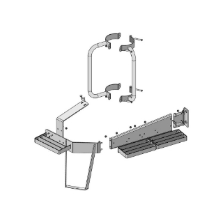 Picture of K&M Mfg Window Step & Handrail Kit for John Deere 8000R Series Tractors | Green