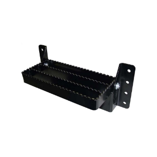 Picture of K&M Mfg Universal Flip-Up Tractor Step | Black Powder Coat Finish