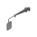 Picture of K&M Mfg Mirror Kit for John Deere 7000-8020 Series Tractors | Left-Hand | Black Powder Coat