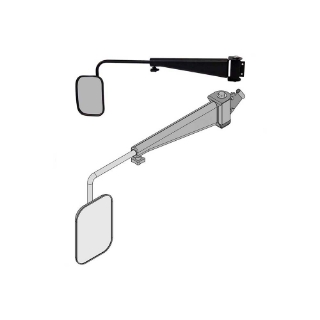 Picture of K&M Mfg Mirror Kit for Allis Chalmers-AGCO/Deutz-Allis Tractors | LH or RH | Black Powder Coat