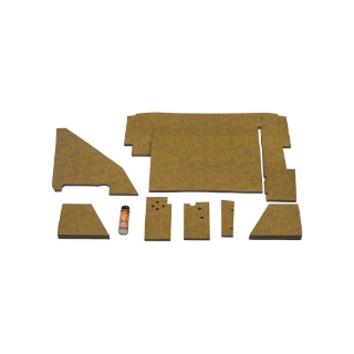 Picture of K&M Mfg Lower Cab Kit for International Harvester 88 Series Tractors | Original Western Brown Vinyl