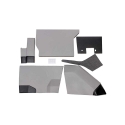 Picture of K&M Mfg Qwik Fit Lower Cab Kit for Case IH 71 Series Magnum Tractor | With Plastic Back | Gray Vinyl