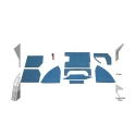 Picture of K&M Mfg Lower Cab Kit for New Holland-Ford 6700 Series Tractors | Black Vinyl