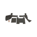 Picture of K&M Mfg Lower Cab Kit for Case 2390 Series Tractors | Black Basketweave Vinyl