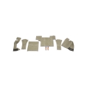 Picture of K&M Mfg Lower Cab Kit for Case 2394 Series Tractors | Berkshire Gray Vinyl