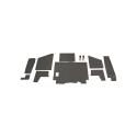 Picture of K&M Mfg Lower Cab Kit for Case 4490 Series Tractors | Black Basketweave Vinyl