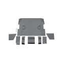 Picture of K&M Mfg Qwik Fit Lower Cab Kit for International Harvester 86 Series Tractors | Black Vinyl