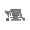 Picture of K&M Mfg Qwik Fit Lower Cab Kit for International Harvester 88 Series Tractor | Black Basketweave Vin