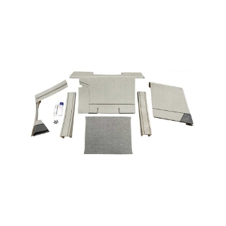 Picture of K&M Mfg Qwik Fit Lower Cab Kit for Case 94 Series Tractor | With Corner Posts | Berkshire Gray Vinyl