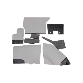 Picture of K&M Mfg Qwik Fit Lower Cab Kit for Case IH 71 Series Magnum Tractors | No Plastic Back | Gray Vinyl