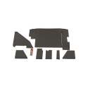 Picture of K&M Mfg Lower Cab Kit for International Harvester 88 Series Tractors | Black Basketweave Vinyl