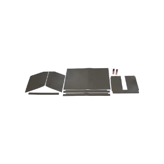 Picture of K&M Mfg Lower Cab Kit for John Deere Hiniker Series Tractors | Black Basketweave Vinyl