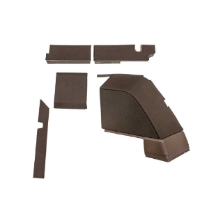 Picture of K&M Mfg Qwik Fit Lower Cab Kit for John Deere 7000-7010 Series Tractors | Brown/Tan Vinyl