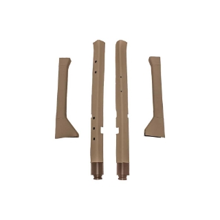 Picture of K&M Mfg Qwik Fit Corner Post Kit for John Deere 7000-7010 Series Tractors | Brown/Tan Vinyl